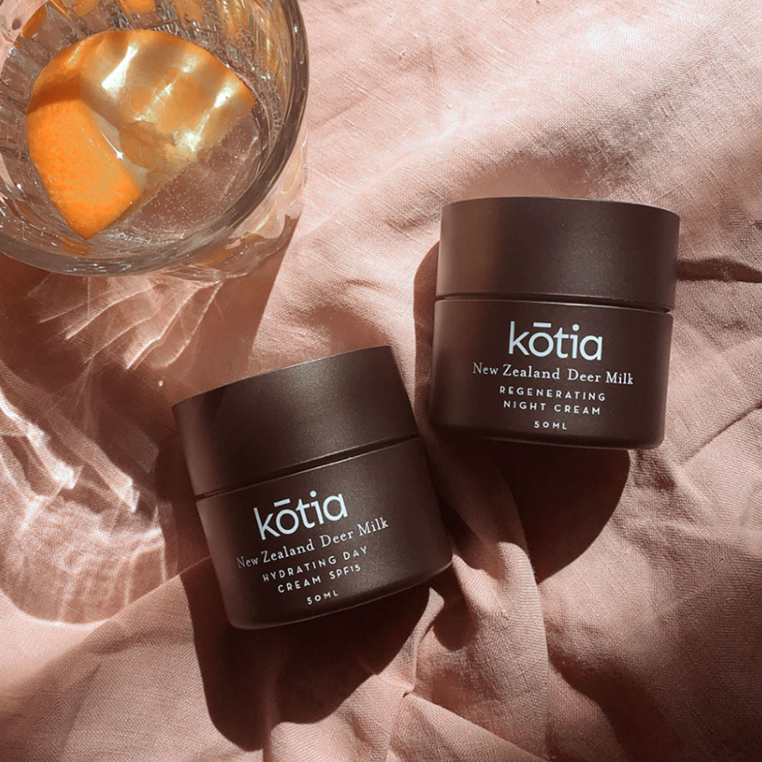 Kotia Skincare products with Deer Milk help fight aging skin